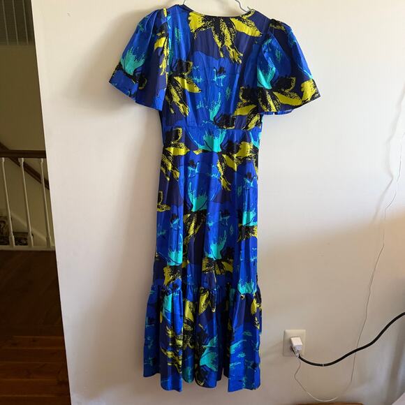 Christopher John Rogers for Target Blue Floral Dress Size 4 NWOT - Picture 4 of 4